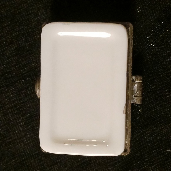 Gift jewelry box, painted porcelain, vintage - Picture 8 of 11